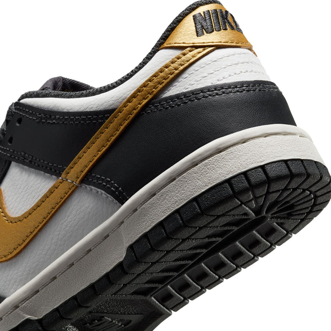 Nike Big Kids Dunk Low - Summit White/Metallic Gold