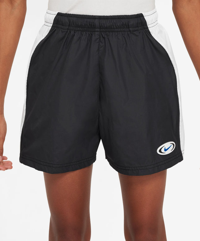 Nike Big Kids Sportswear Woven Shorts - Black/White