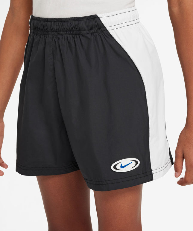 Nike Big Kids Sportswear Woven Shorts - Black/White