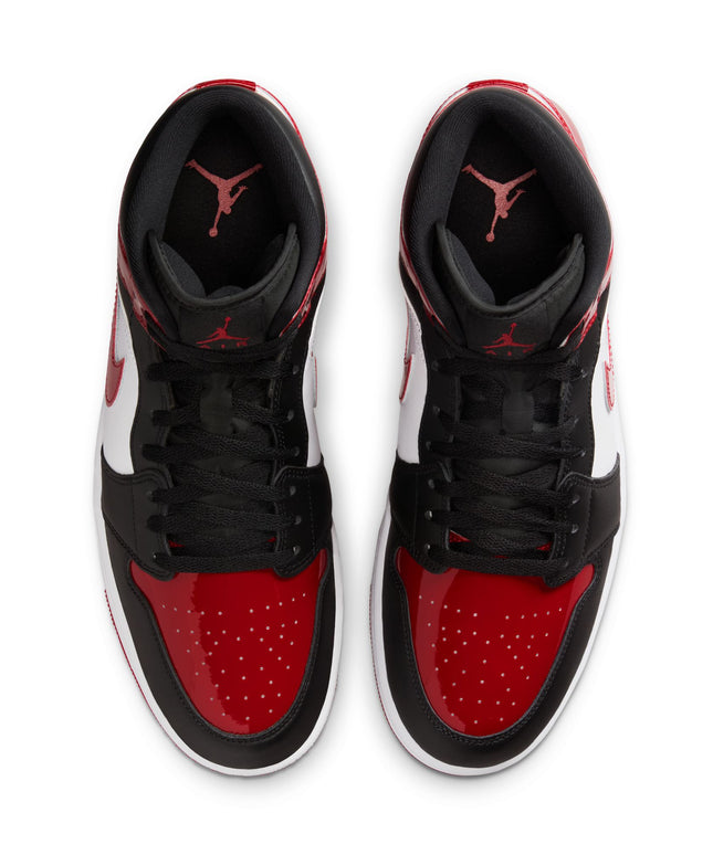 Air Jordan Mens 1 Mid SE - Black/Varsity Red