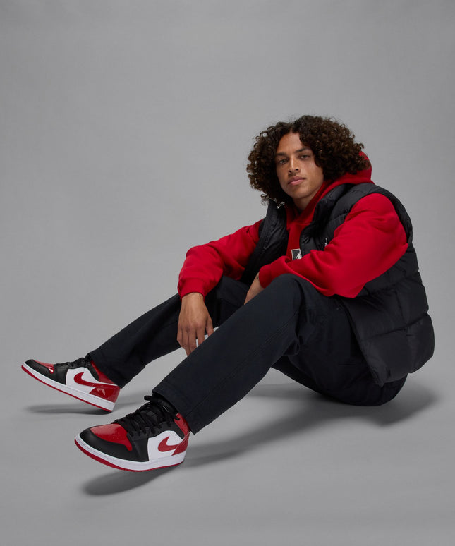 Air Jordan Mens 1 Mid SE - Black/Varsity Red