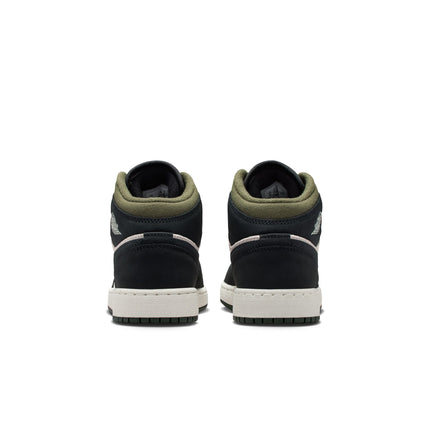 Air Jordan Big Kids 1 Mid- Light Orewood Brown