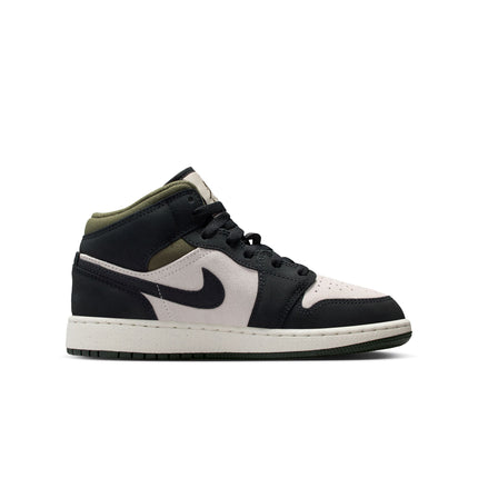 Air Jordan Big Kids 1 Mid- Light Orewood Brown