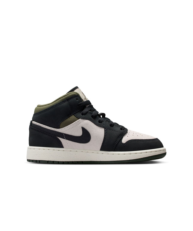 Air Jordan Big Kids 1 Mid- Light Orewood Brown