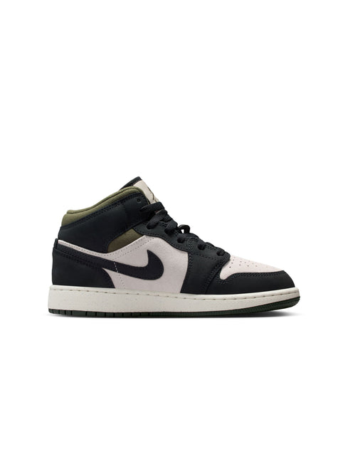 Air Jordan Big Kids 1 Mid- Light Orewood Brown