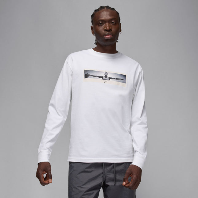 Air Jordan Mens Long Sleeve Crewneck - White