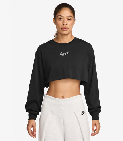 Nike Womens Oversized Long Sleeve - Black