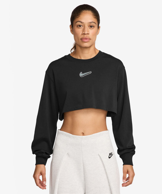 Nike Womens Oversized Long Sleeve - Black