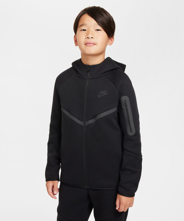 Nike Big Kids Tech Fleece Hoodie - Black