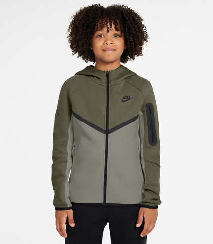 Nike Big Kids Sportswear Tech Fleece Jacket - Medium Olive