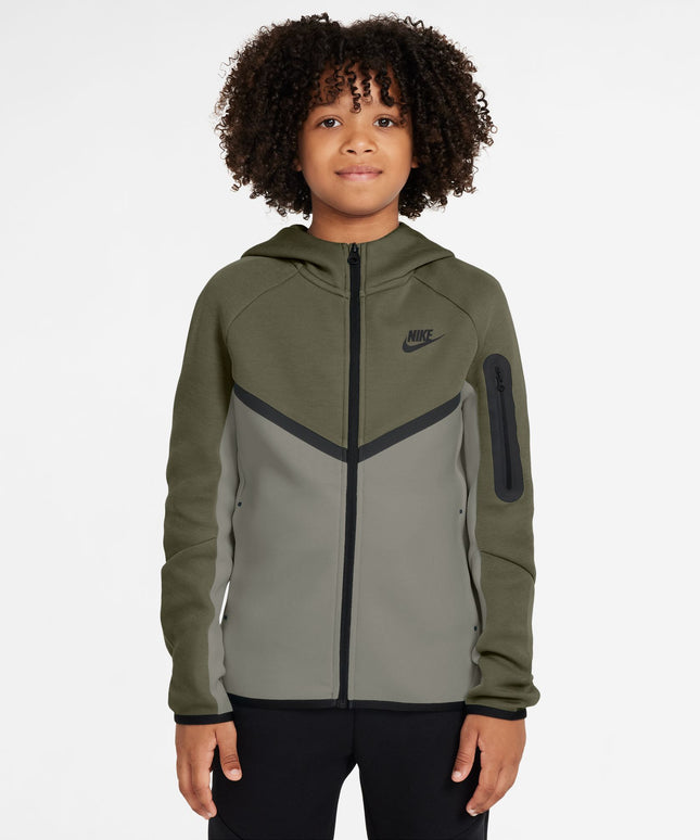 Nike Big Kids Sportswear Tech Fleece Jacket - Medium Olive