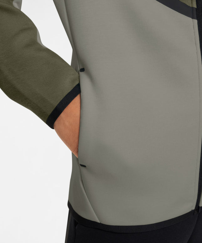 Nike Big Kids Sportswear Tech Fleece Jacket - Medium Olive