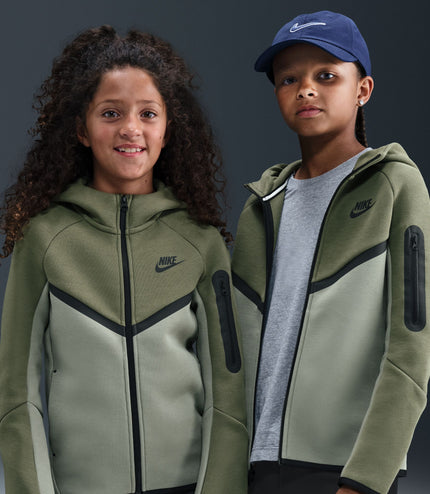 Nike Big Kids Sportswear Tech Fleece Jacket - Medium Olive
