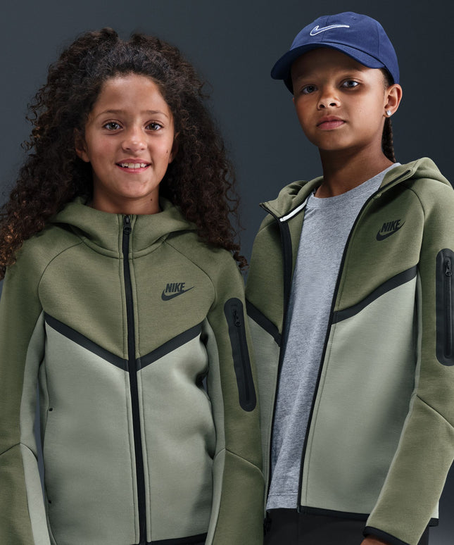 Nike Big Kids Sportswear Tech Fleece Jacket - Medium Olive