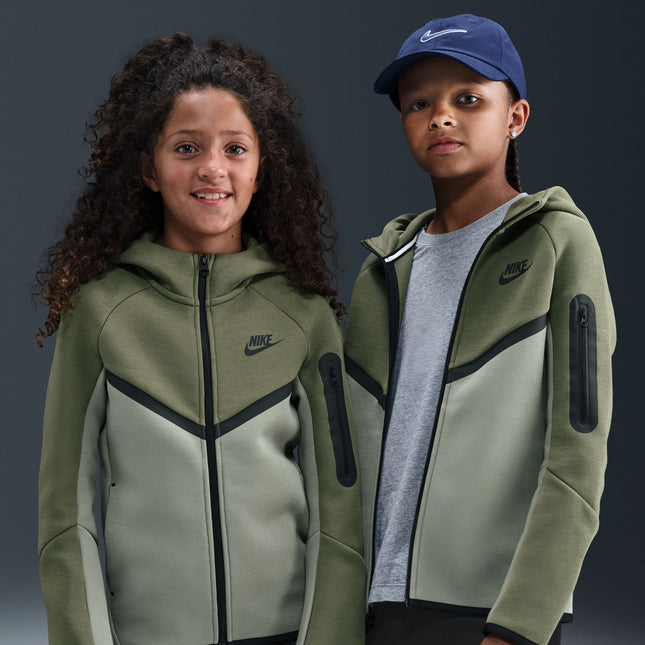 Nike Big Kids Sportswear Tech Fleece Jacket - Medium Olive