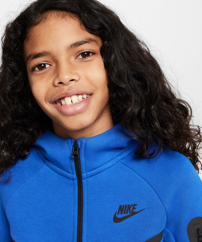 Nike Boys Sportswear Tech Fleece Hoodie - Game Royal/Black