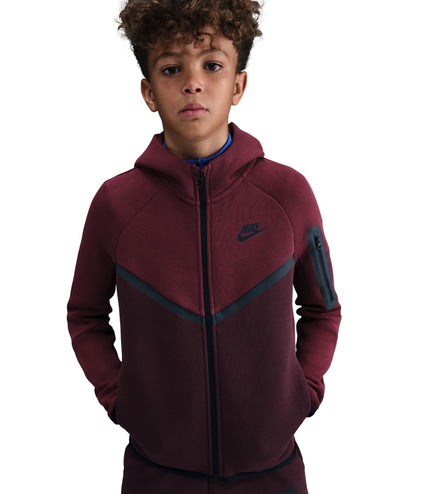 Nike Big Kids Sportswear Tech Fleece Hoodie - Burgundy Crush