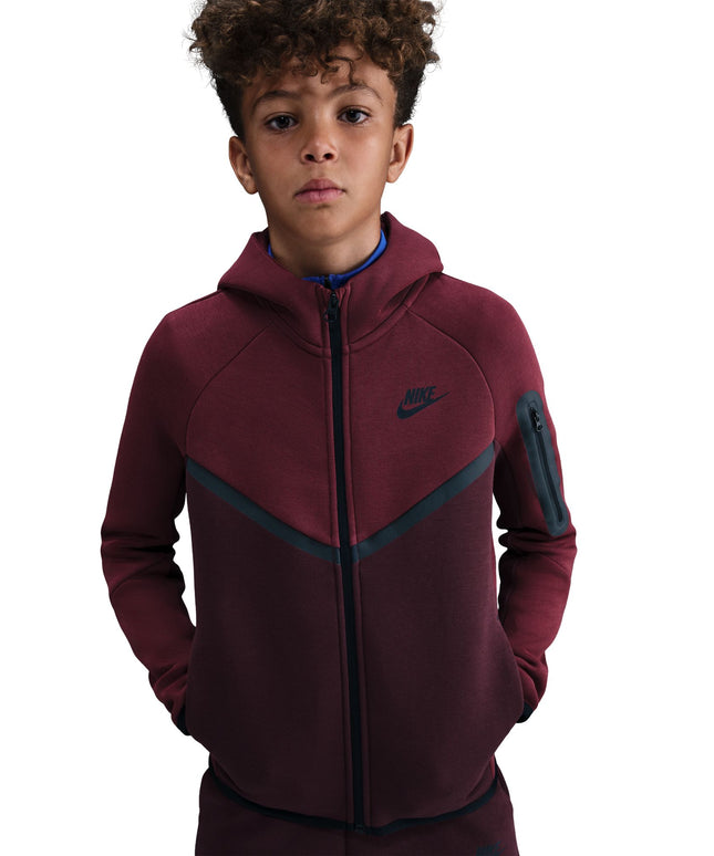Nike Big Kids Sportswear Tech Fleece Hoodie - Burgundy Crush