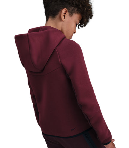Nike Big Kids Sportswear Tech Fleece Hoodie - Burgundy Crush