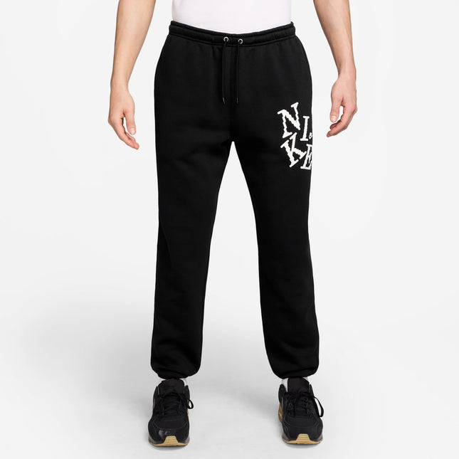 Nike Mens Cuffed Fleece Joggers - Black