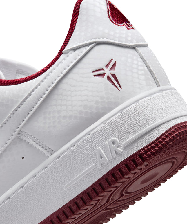 Nike Mens Kobe Air Force 1 Low - White/Team Red