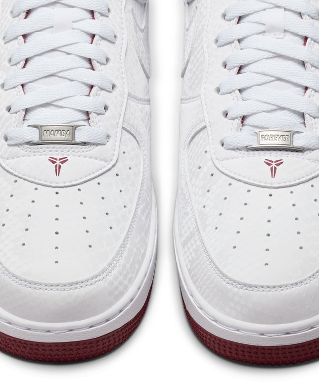 Nike Mens Kobe Air Force 1 Low - White/Team Red