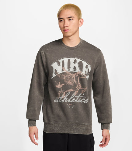 Nike Mens Sportswear Club Fleece Crewneck - Cave Stone