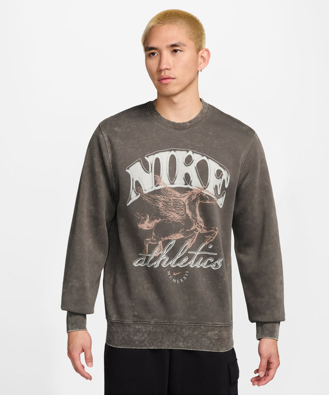 Nike Mens Sportswear Club Fleece Crewneck - Cave Stone