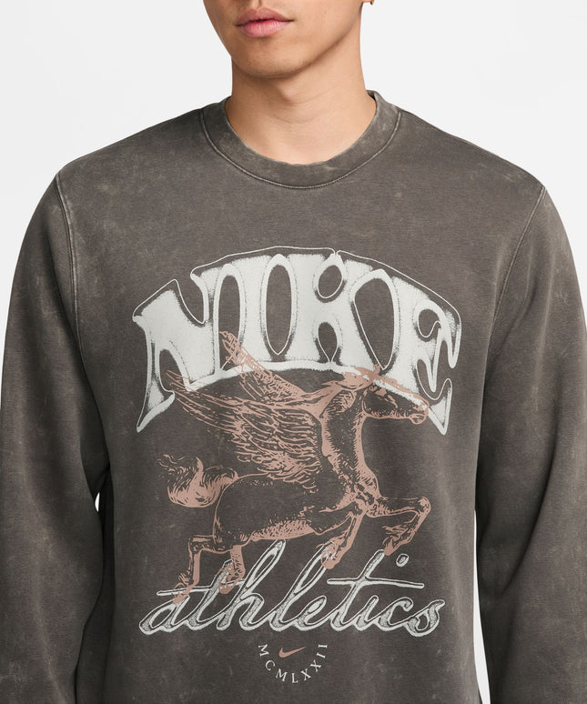 Nike Mens Sportswear Club Fleece Crewneck - Cave Stone