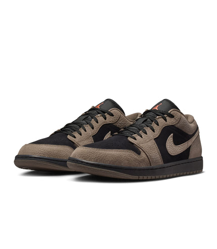 Air Jordan Mens 1 Low SE - Black/Olive Grey