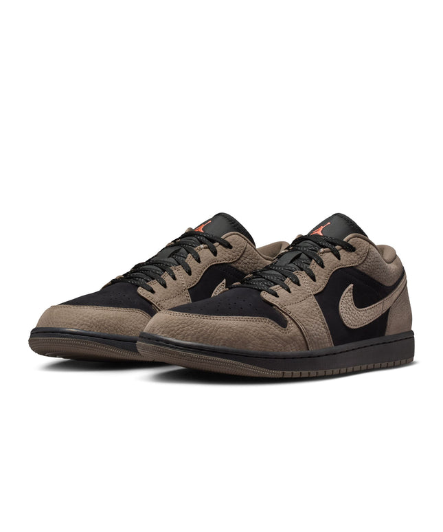 Air Jordan Mens 1 Low SE - Black/Olive Grey