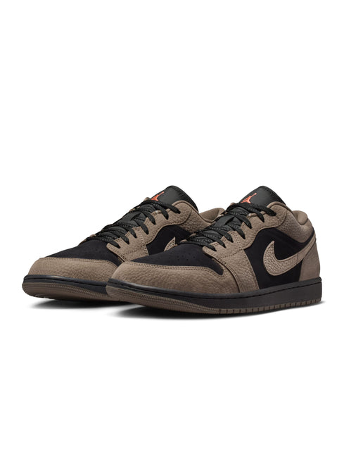 Air Jordan Mens 1 Low SE - Black/Olive Grey