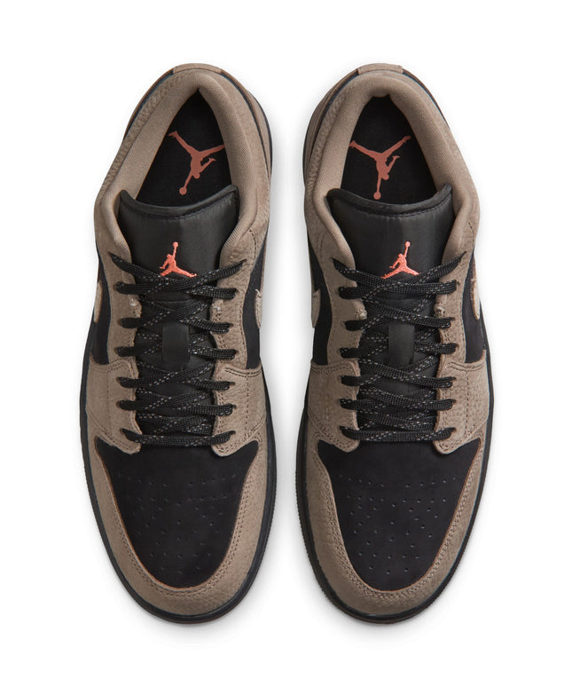 Air Jordan Mens 1 Low SE - Black/Olive Grey