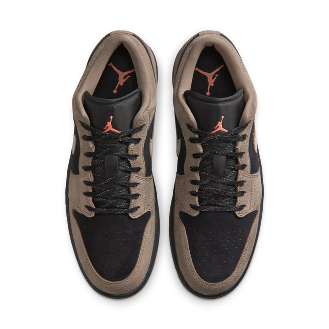 Air Jordan Mens 1 Low SE - Black/Olive Grey