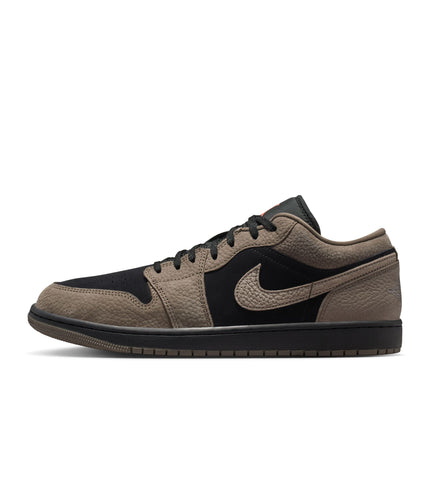Air Jordan Mens 1 Low SE - Black/Olive Grey