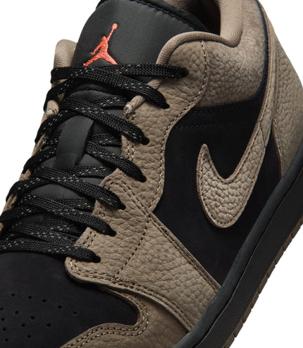 Air Jordan Mens 1 Low SE - Black/Olive Grey