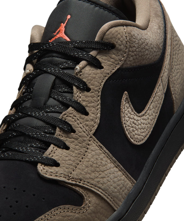 Air Jordan Mens 1 Low SE - Black/Olive Grey