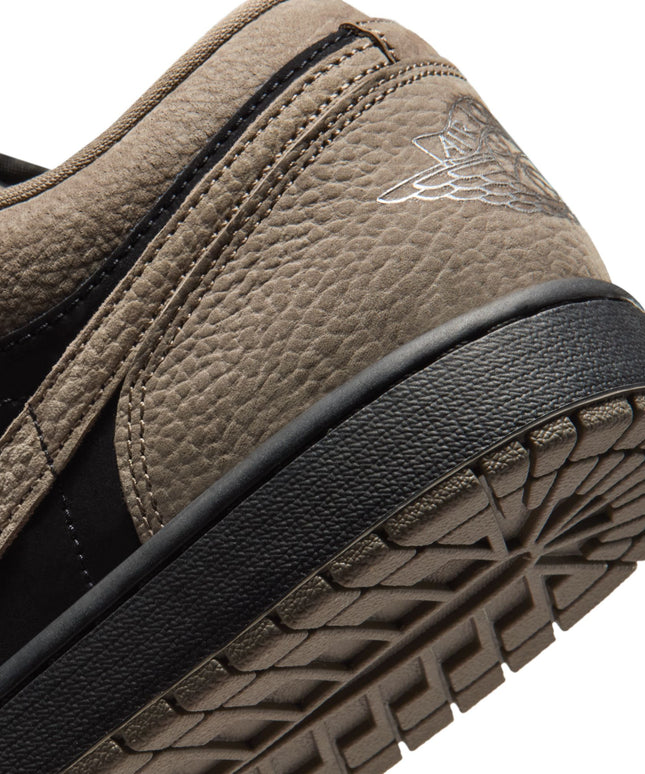 Air Jordan Mens 1 Low SE - Black/Olive Grey