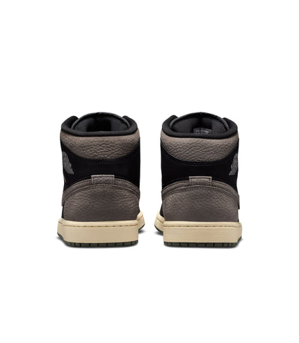 Air Jordan Mens 1 Mid SE - Black/Olive Grey