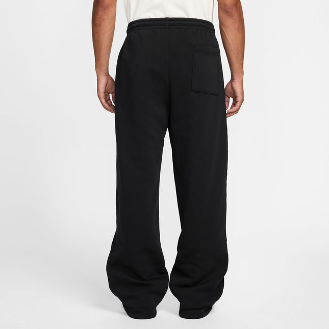 Air Jordan Mens Oversized Open-Hem Sweatpants -  Black