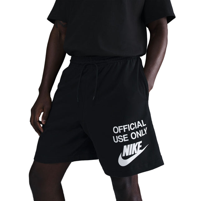 Nike Mens Club Knit Shorts - Black/White