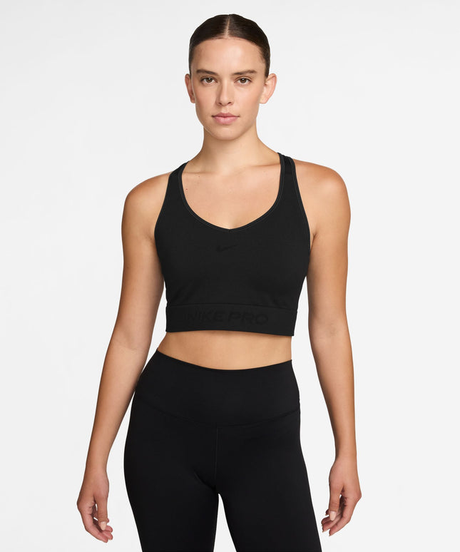 Nike Womens Pro Seamless Cropped Tank Top - Black