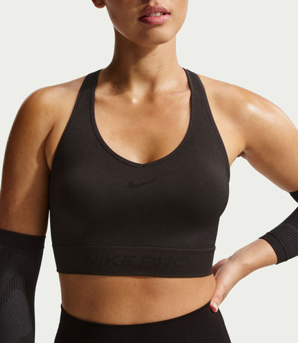 Nike Womens Pro Seamless Cropped Tank Top - Black