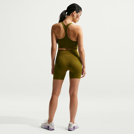 Nike Womens Pro Seamless Cropped Tank Top - Olive