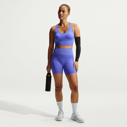 Nike Womens Pro Cropped Seamless Tank Top - Violet