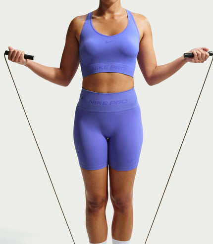 Nike Womens Pro Cropped Seamless Tank Top - Violet