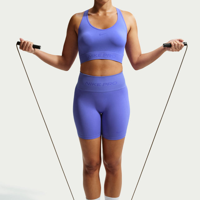 Nike Womens Pro Cropped Seamless Tank Top - Violet