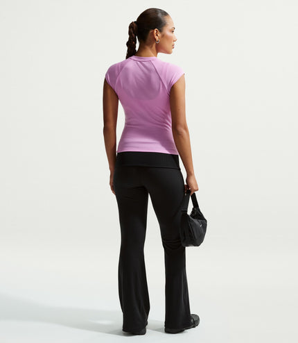 Nike Womens Chill Knit Tight Ribbed Pants - Black