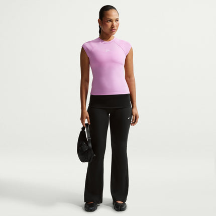 Nike Womens Chill Knit Tight Ribbed Pants - Black