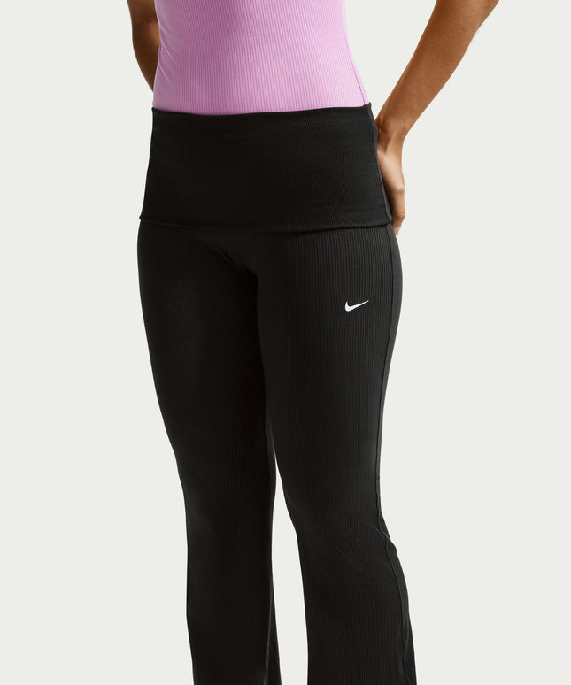 Nike Womens Chill Knit Tight Ribbed Pants - Black